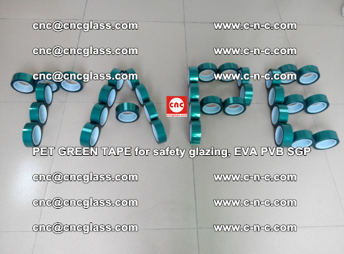 Green Ribbon Tape for safety laminated glass galzing (50)